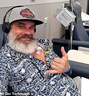 Within five days of his diagnosis, Mr. Yarbrough underwent a radial mastectomy, which removed his nipple, areola, muscles and lymph nodes around the breast.  He also received 12 chemotherapy treatments and more than 36 radiation treatments