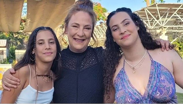 Yahel (left) and Noiya (right) have not been heard from since the attack on Kibbutz Be'eri on October 7.  Their mother Lianne (center) died in the terrorist attack