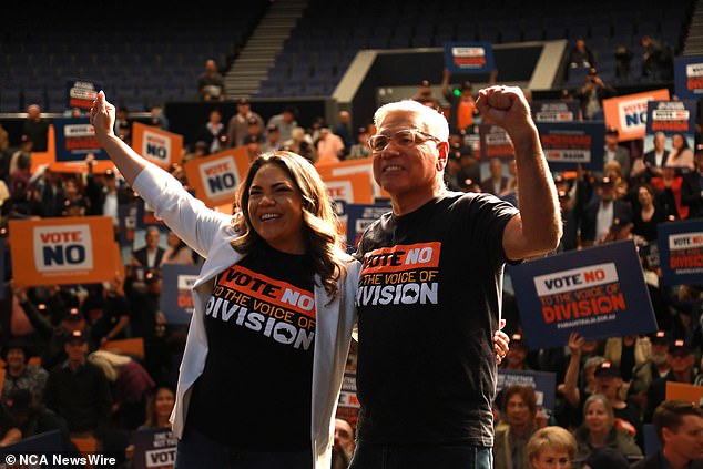 The Voice campaign featured several prominent Indigenous leaders, including Warren Mundine and Senator Jacinta Nampajinpa Price (pictured)