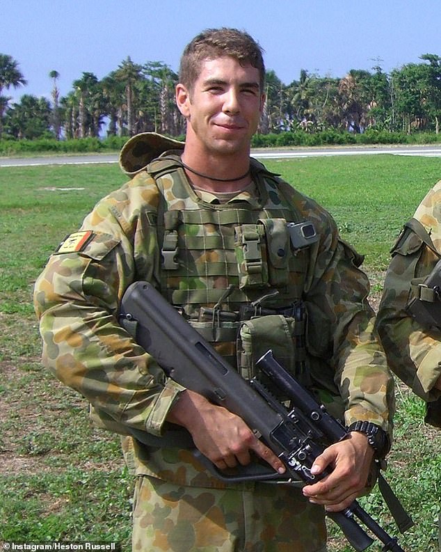 Mr Russell (pictured) claimed that articles broadcast on television, radio and online in October 2020 implied he was involved in the death of an Afghan prisoner