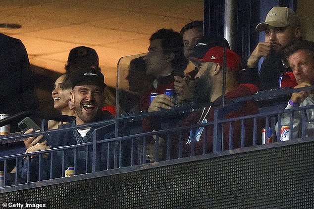 The Kelce brothers were in the stands to watch the Phillies take on the Diamondbacks