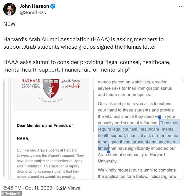 1697511770 646 Hamas supporting Harvard students beg for donations to support their mental