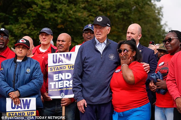 Last month, President Biden joined striking workers on the picket line in Michigan, becoming the first sitting president to do so.