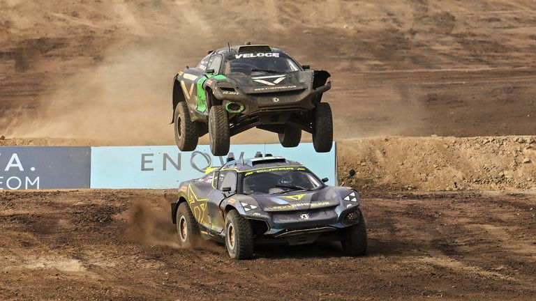 Electric SUVs are raced around the world in ten rounds of Extreme E