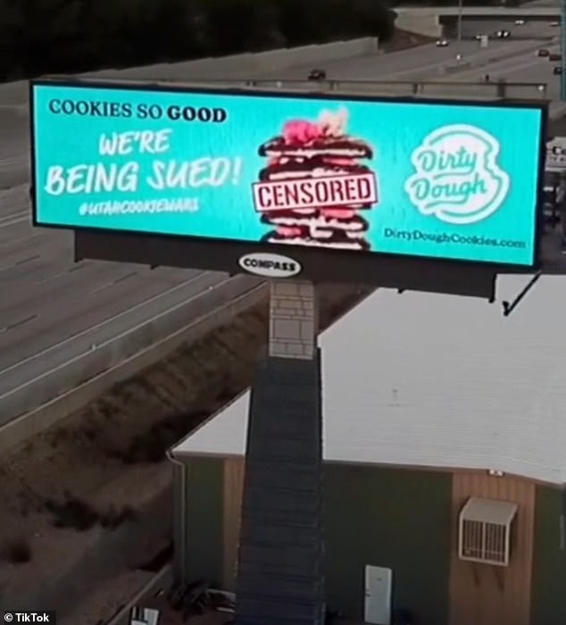 DIrty Dough took out a series of billboards mocking the lawsuit