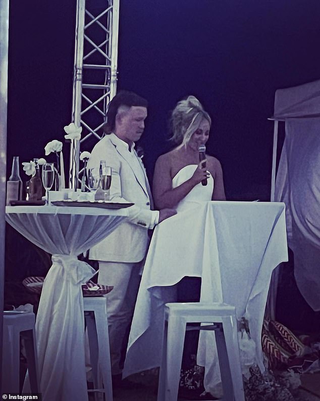 The 24-year-old took his vows with his long-term partner at The Ville Resort and Casino