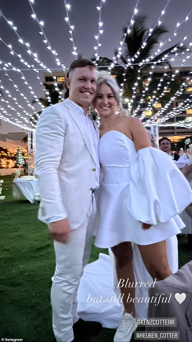 Cotter and Mackenzie after taking their vows in Townsville on Saturday