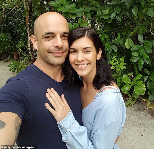 The former reality star welcomed his daughter just days after his ex Nelly Riggio (right) welcomed her baby.  Nelly and her husband Adriano Zumbo (left) had a son last week