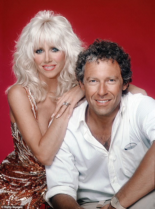 Passionate Romance: In 1969, the couple first met on the set of the syndicated game show series The Anniversary Game, with Somers as the prize model and Hamel as the host.  After ten years of dating, they tied the knot in 1977;  pictured in 1980