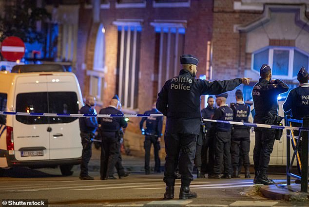 Police arrived at the scene of the shooting while the match was underway in Brussels