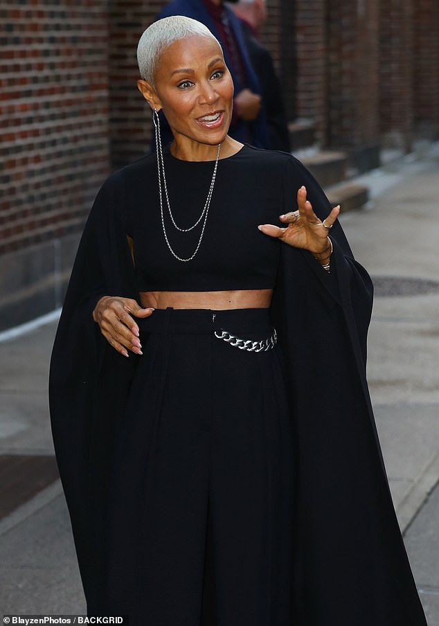 Beauty in Black: The Red Table Talk host seemed excited to make the talk show rounds in New York City after spilling that she and Will Smith had been divorced for years