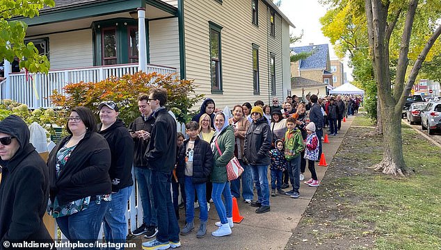 Hundreds of visitors and fans lined up this weekend to see the house for the first time