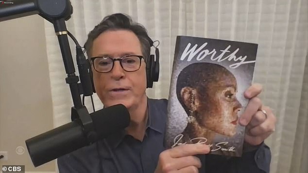 Making headlines: Stephen held up Jada's new book titled Worthy and asked her if she was surprised it was getting so much attention