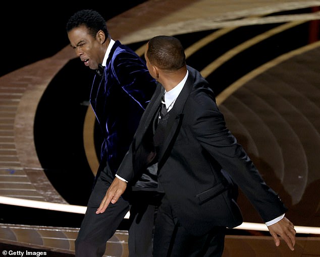 Infamous punch: Will punches Chris Rock at the Academy Awards in March 2022 in Los Angeles