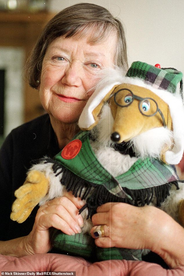 Pictured: Elizabeth Beresford with Great Uncle Bulgaria at her home in Alderney (undated)