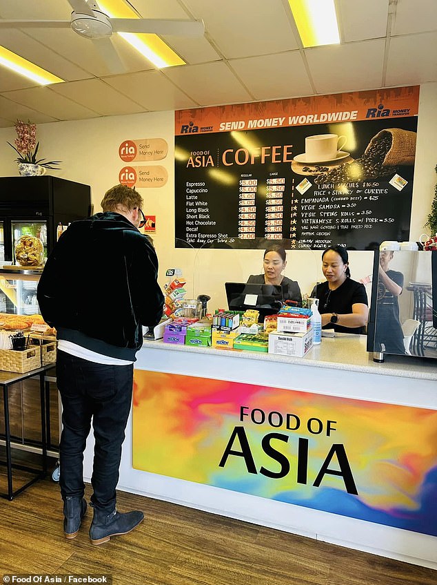 Cage and his wife, Riko Shibata, 28, entered Busselton Food of Asia with their infant daughter, August, and picked up $400 worth of Asian goods