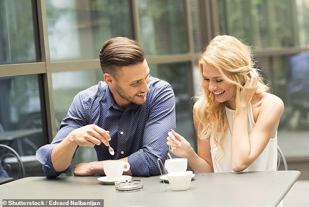 Laughing or laughing at a partner's jokes had no positive effect on participants' attractiveness (stock image)