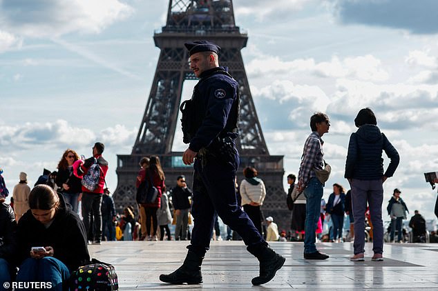 The victim, 23, told French police she was attacked by a man with a knife in the Champ de Mars park