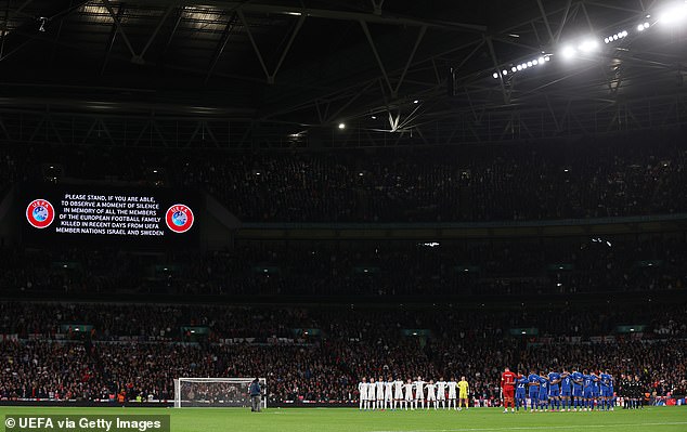 1697571788 459 Football fans at Wembley boo over minutes silence for victims