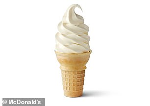 The vanilla cone contains 200 calories per serving