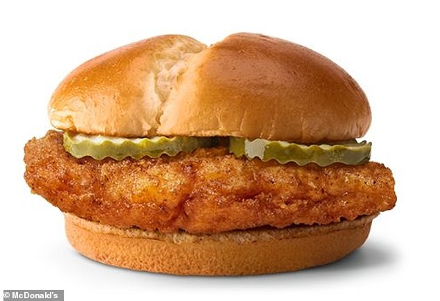 The fifth suggestion is the chain's chicken sandwich, the McCrispy, which contains 470 calories and 26 grams of protein.