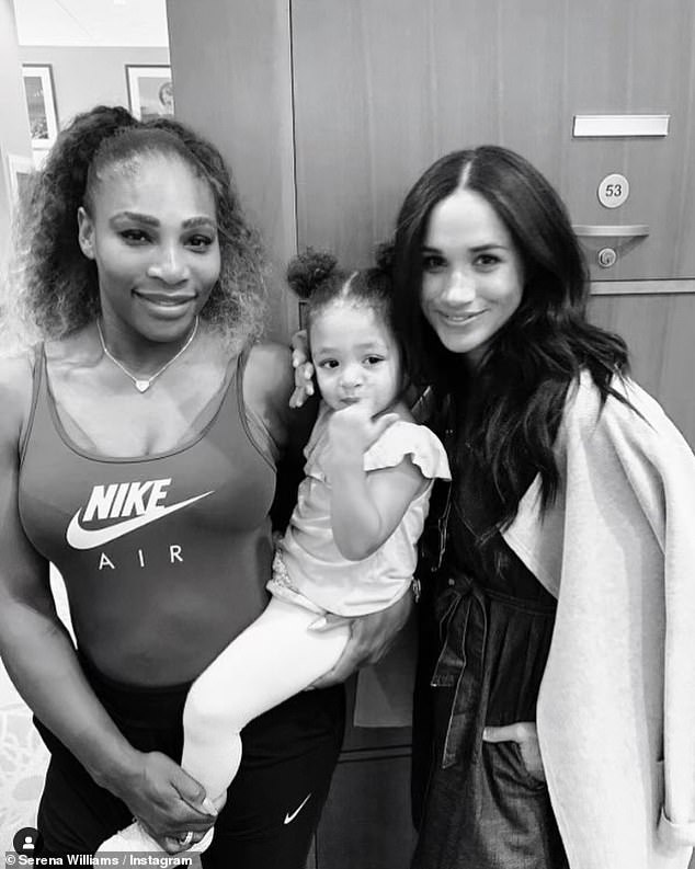 The Duchess of Sussex signed with WME earlier this year, a talent agency that also represents her friend Serena Williams (left)