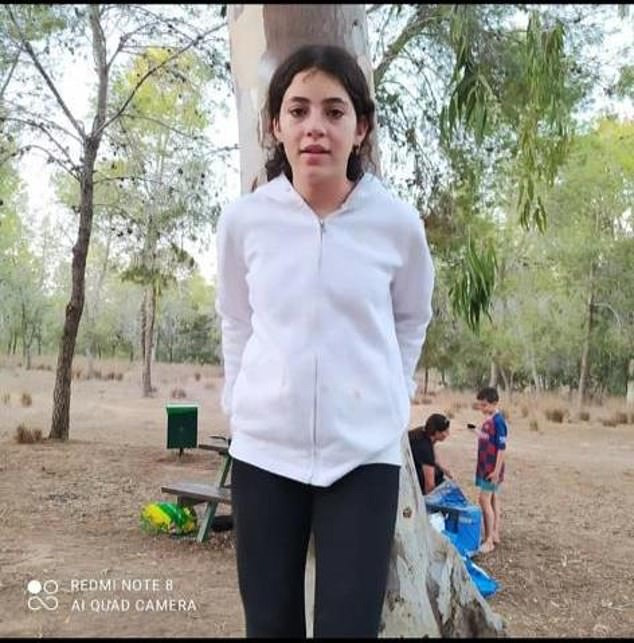 Dafna Elyakim, 15, who was taken hostage by Hamas terrorists after they stormed her family's home in Kibbutz Nahal Oz on October 7