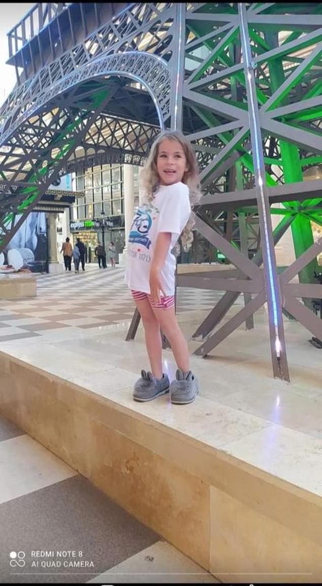 Ella Elyakim, 8, who was taken hostage by Hamas terrorists along with her older sister Dafna and her father Noam