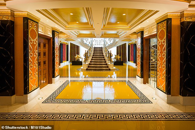 Often called the most luxurious hotel in the world, the Burj al Arab Royal Suite has a palatial entrance