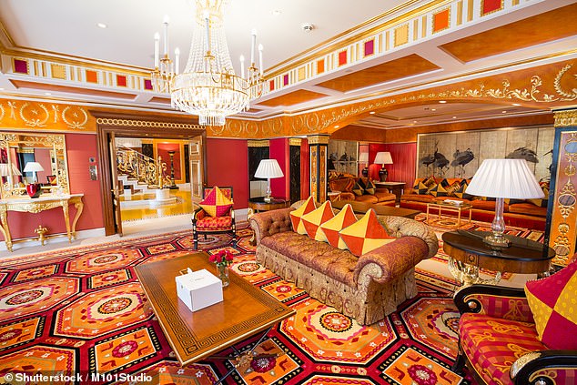 The Royal Suite also features a flashy meeting room