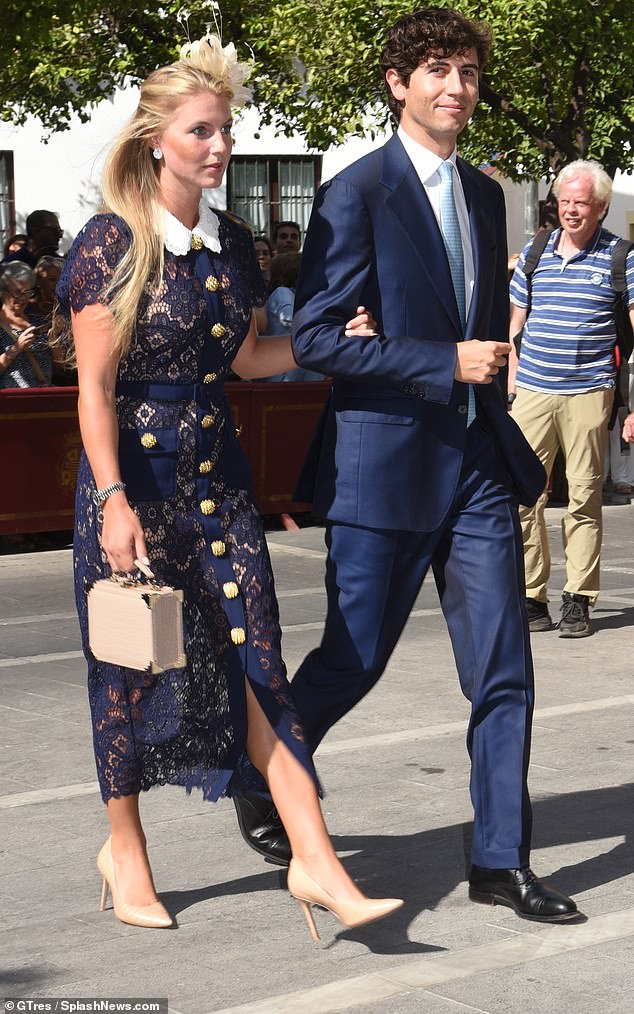 Guests donned all their finery, including their best fascinators, to attend the high society wedding