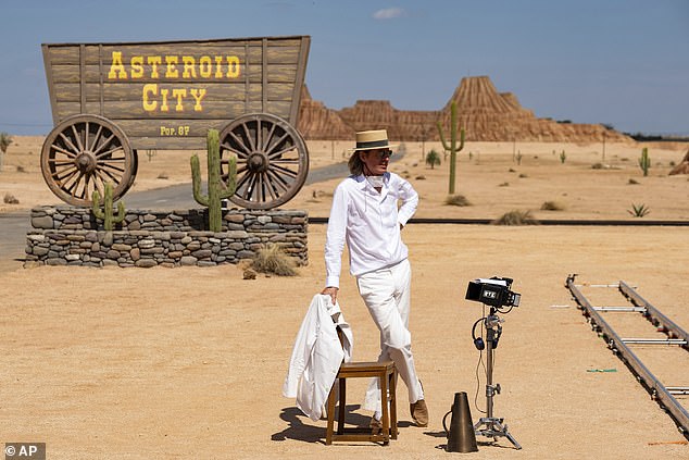 Oh no!  He is known for his quirky comedies.  But it seems the staff on one of Wes Anderson's film sets didn't see the funny side after they were only given soup for lunch (pictured on the set of Asteroid City)