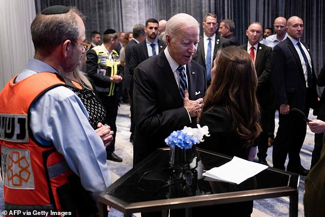 Biden brought up his own tragic background during a meeting with first responders in Israel