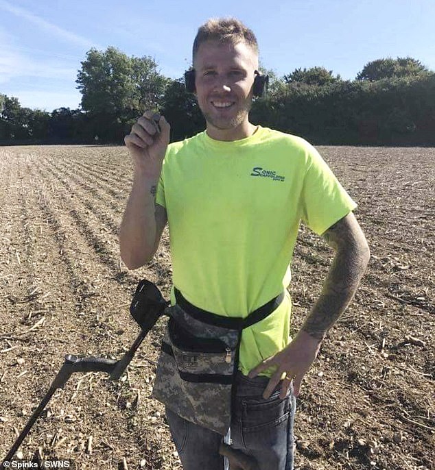 The coin was unearthed by metal detectorist, Louis Fudge, in a farmer's field in March this year after he obtained permission to unearth it.