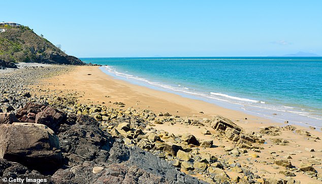 The boy, who was sentenced to seven years in prison on Wednesday, told police he had to search Mackay to find a secluded area so he could avoid being interrupted or discovered.  He stabbed Mrs Jones on Blacks Beach (pictured)