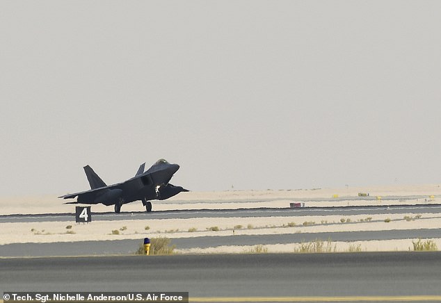 The US Air Force F-22 Raptor at Al Udeid Air Base, Qatar