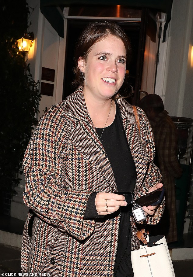 Natural beauty!  Mother-of-two Eugenie looked fresh-faced for her night out, with just a touch of make-up to accentuate her features