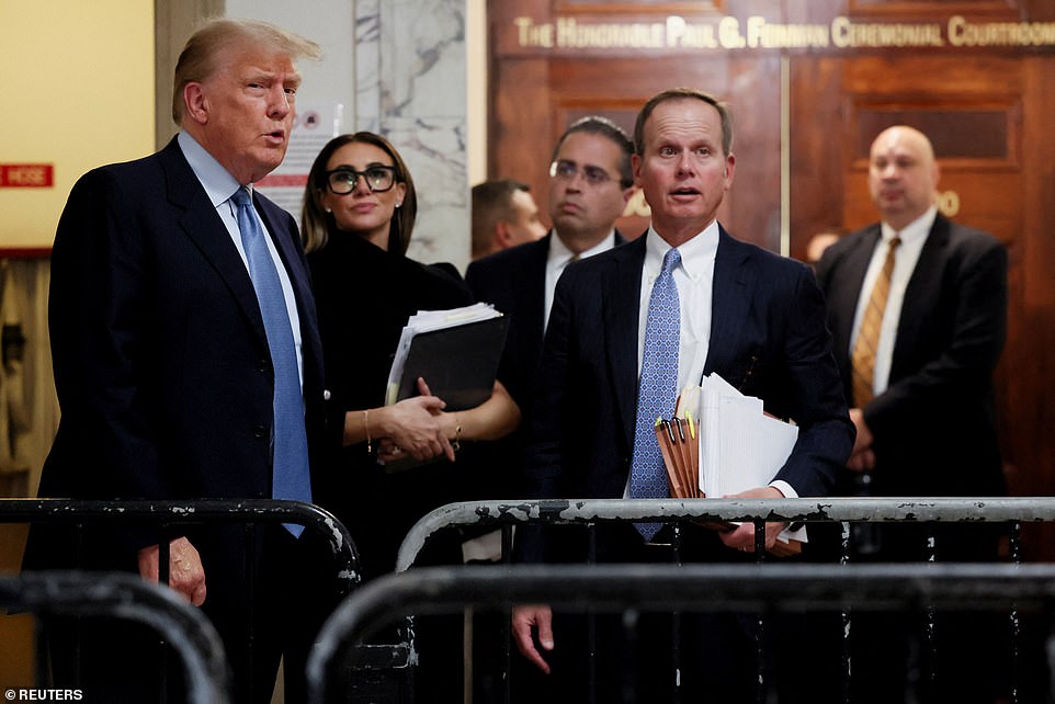 The judge then excused the witness while lawyers sorted out the situation.  Larson had denied working with Jeffrey McConney, director of the Trump Organization. "Did you work with Mr. McConney in 2013 to determine the maximum interest rate he used to value his property?" State's Attorney Mark Ladov asked Larson yesterday, referring to Jeffrey McConney, the Trump Organization's controller.