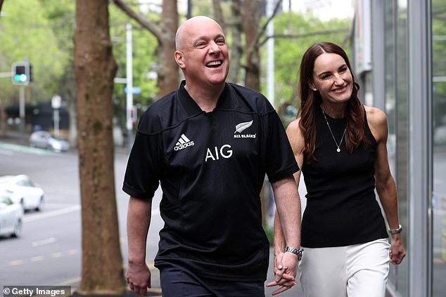 Christopher Luxon (pictured left with wife Amanda Luxon) becomes New Zealand's next Prime Minister after the National Party won 39 percent of the vote in the election