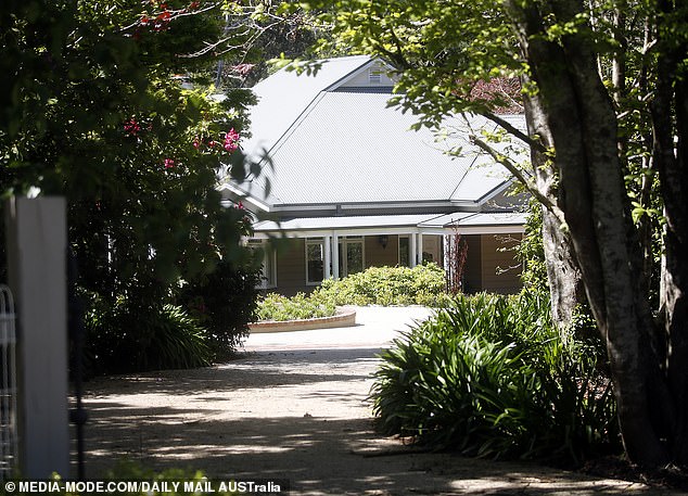 The star retreated to her property and refused to open the door to a Daily Mail Australia reporter