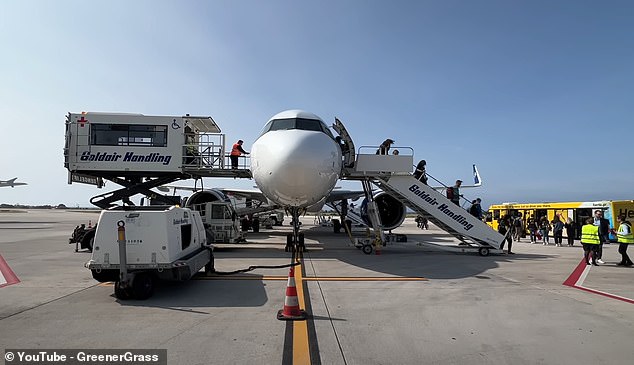 Gibb goes into detail about how to prepare the planes when he takes the one-hour flight from Thessaloniki to Rhodes