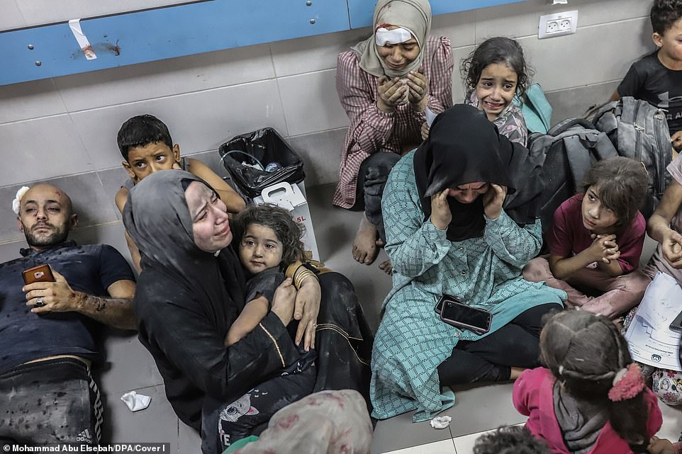 They exploded on Tuesday evening when a blast ripped through al-Ahli hospital, killing around 500 people.  Protesters outside the US embassy had to be repulsed with tear gas.  Israel insists the explosion was caused by a misfired rocket launched by Islamic Jihad.  Biden said he had seen data supporting Israeli claims of innocence.