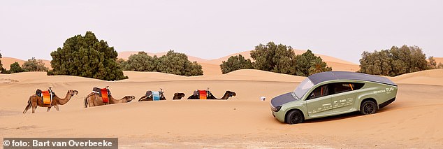 The lightweight construction not only allows the car to drive further, but also prevents it from sinking into sand dunes