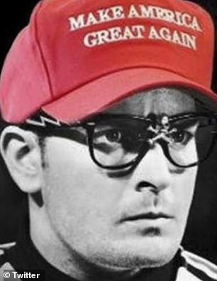 He was known on social media as Ricky Vaughn, based on Charlie Sheen's character in 'Major League', which he used as his Twitter avatar