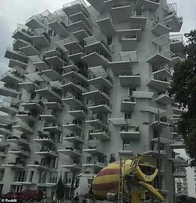 In 2019, a building called L'arbre blanc was designed in Montpellier, southern France, by Japanese architect Sou Fujimoto and Frenchmen Nicolas Laisne and Manal Rachdi, with balconies that jut out at odd angles – and it might give you a headache if you also look at it for a long time!