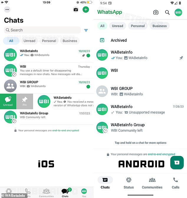 Other possible changes: The announcement comes just weeks after it was suggested that WhatsApp was planning to make a number of other major changes to its platform.  Insiders claimed last month that the makeover would include updated colors and new buttons