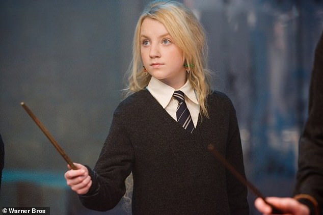Popular: Evanna began her career in Harry Potter and the Order of the Phoenix in 2007, when she was cast as fan favorite Luna (pictured)