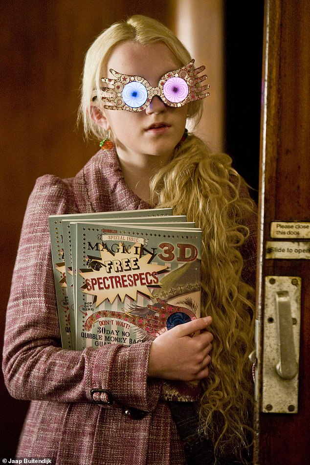 Fan favourite: Evana beat 15,000 other girls to be cast as Luna in the later Harry Potter films and was already a huge fan of the books and the character (pictured in Harry Potter and the Half-Blood Prince)