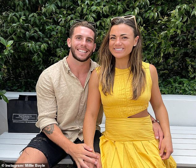 Canberra Raiders recruit Adam Elliott along with his partner Millie Boyle.  The pair were kicked out of a Gold Coast restaurant after being discovered in the toilets