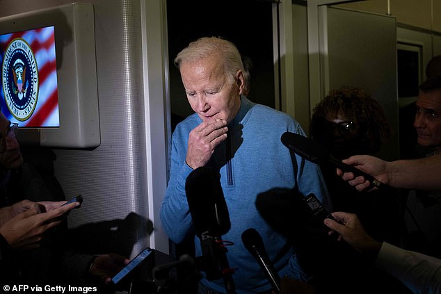 President Joe Biden spoke to reporters traveling with him aboard Air Force One as he returned to Washington, describing the concessions he won from Israel and Egypt on aid to Gaza.